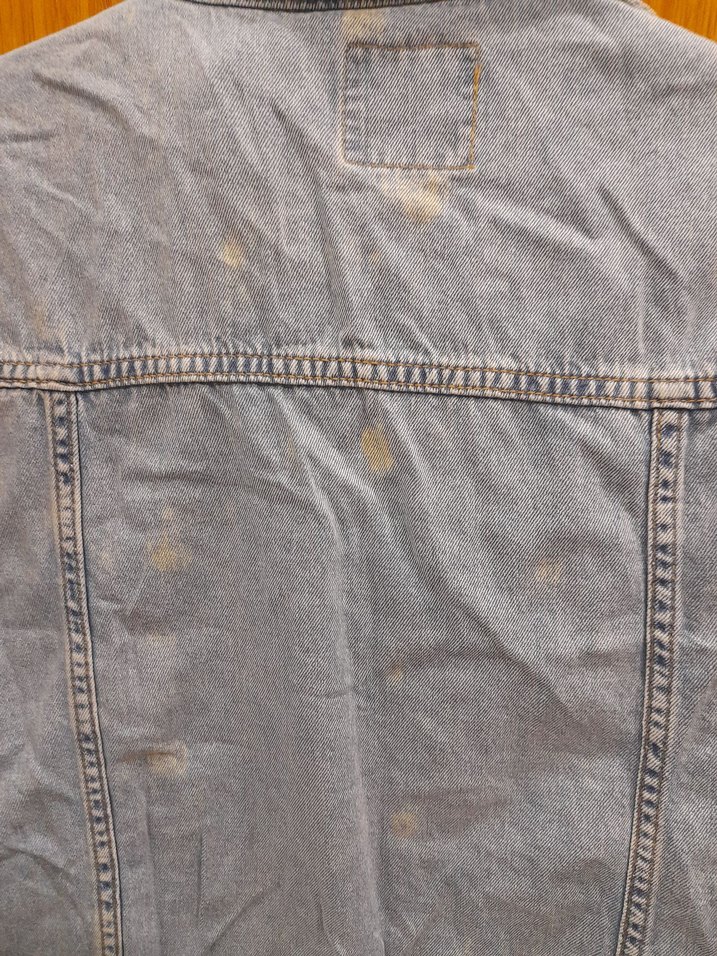 Düğmeli Mavi Kolsuz Denim Ceket-elbise - Görsel 5