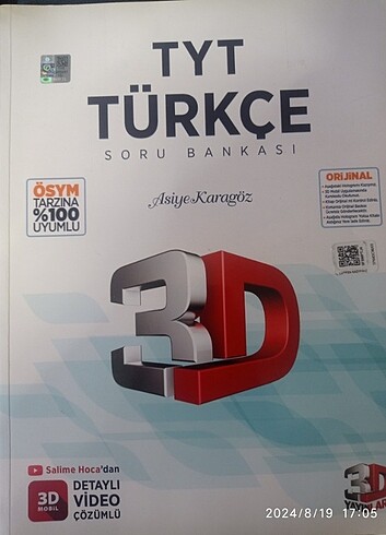 3D Yayınları TYT Türkçe soru Bankası 