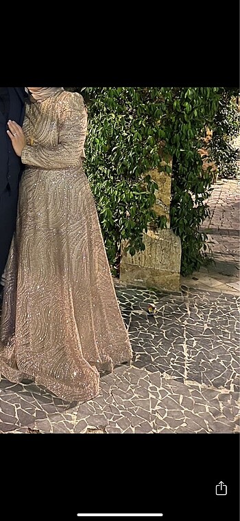 Gold simli abiye