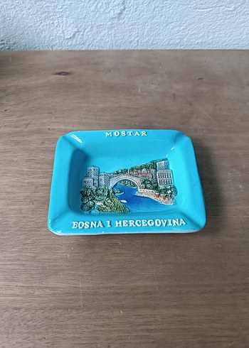 Turkuaz Baskılı Mostar kültablası