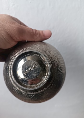 Gümüş Renkli Dua Desenli Şifa Tasu - Görsel 5