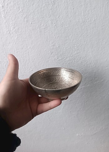 Gümüş Renkli Dua Desenli Şifa Tasu - Görsel 6