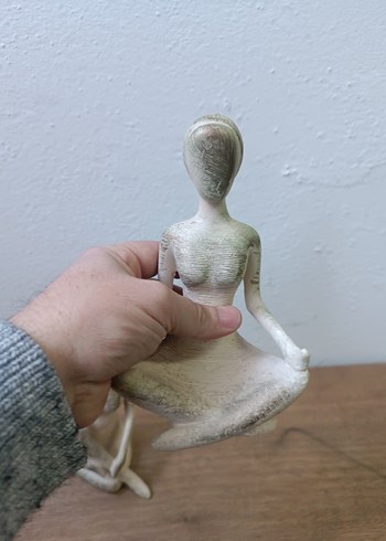 Beyaz Yoga Pozlu Dekoratif Figürler - Görsel 9