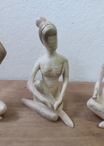 Beyaz Yoga Pozlu Dekoratif Figürler - Görsel 4