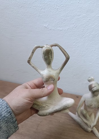 Beyaz Yoga Pozlu Dekoratif Figürler - Görsel 7