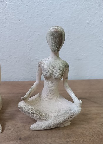 Beyaz Yoga Pozlu Dekoratif Figürler - Görsel 5