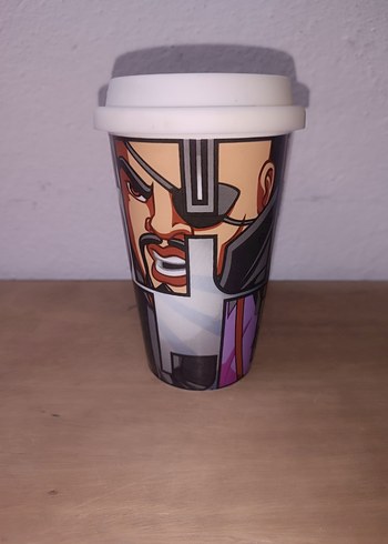Çizgi Roman Temalı Marvel Beyaz Seyahat Kupası