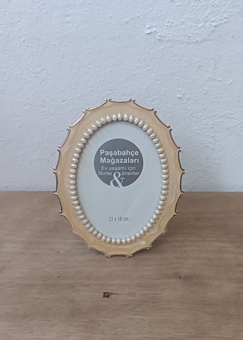 Paşabahçe Bej Oval Çerçeve 13x18 cm