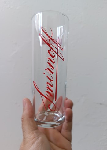Beden Smirnoff Logolu Kırmızı Yazılı 3'lü Bardak Seti