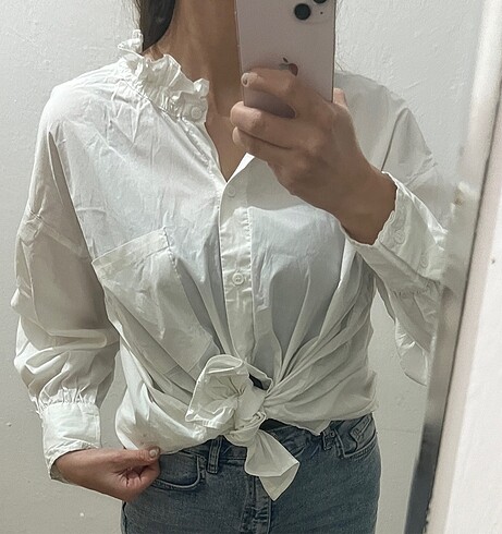 xs Beden beyaz Renk Zara gömlek