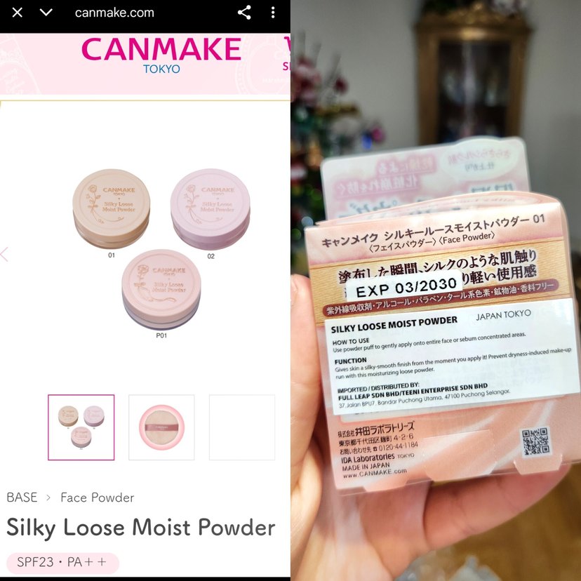Yeni CANMAKE Silky Loose Moist Powder Nemlendirici Pudra SPF23 - Görsel 2