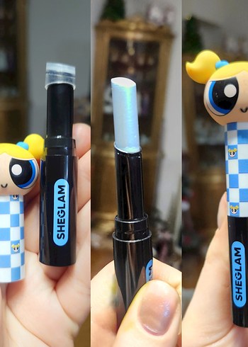 Sheglam Powerpuff Stick Glitter Far Mavi Holografik Yansımalı - Görsel 3