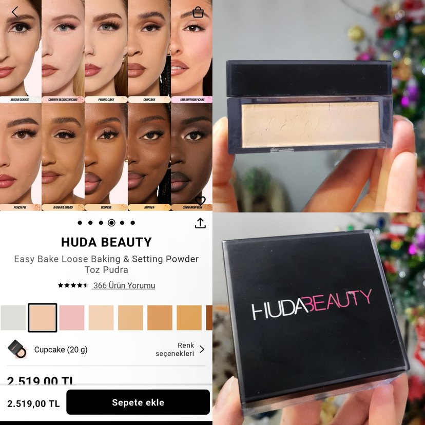ORİJİNAL Huda Beauty Cupcake Loose Toz Pudra 20 g - Görsel 2