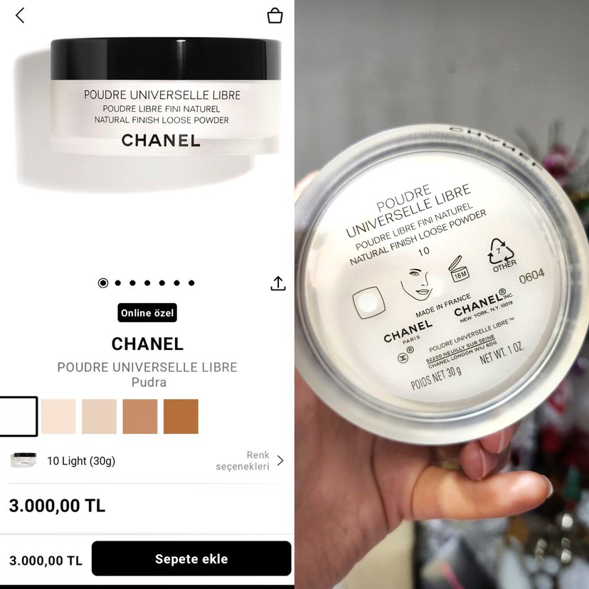 ORİJİNAL Chanel Doğal Bitirişli Transparan Pudra 30g - Görsel 2