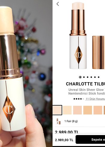 ORİJİNAL Charlotte Tilbury Surreal Glow Skin Tint Stick Fondöten - Görsel 3