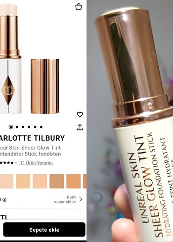 ORİJİNAL Charlotte Tilbury Surreal Glow Skin Tint Stick Fondöten - Görsel 2