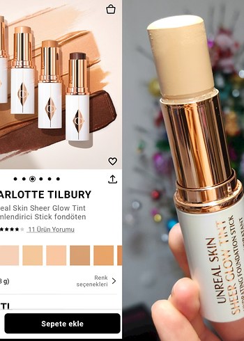 ORİJİNAL Charlotte Tilbury Surreal Glow Skin Tint Stick Fondöten - Görsel 4