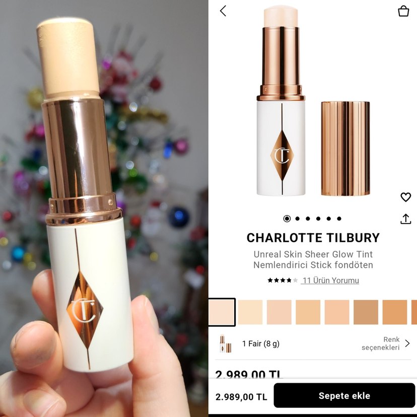 ORİJİNAL Charlotte Tilbury Surreal Glow Skin Tint Stick Fondöten - Görsel 3