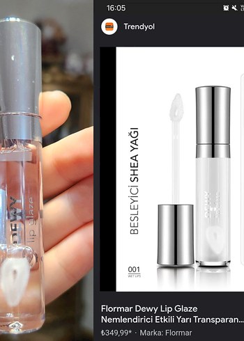 Flormar Parlak Şeffaf Dudak Parlatıcısı Gloss - Görsel 2