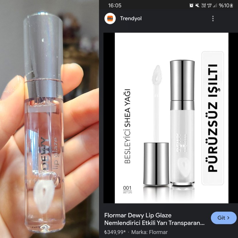 Flormar Parlak Şeffaf Dudak Parlatıcısı Gloss - Görsel 2