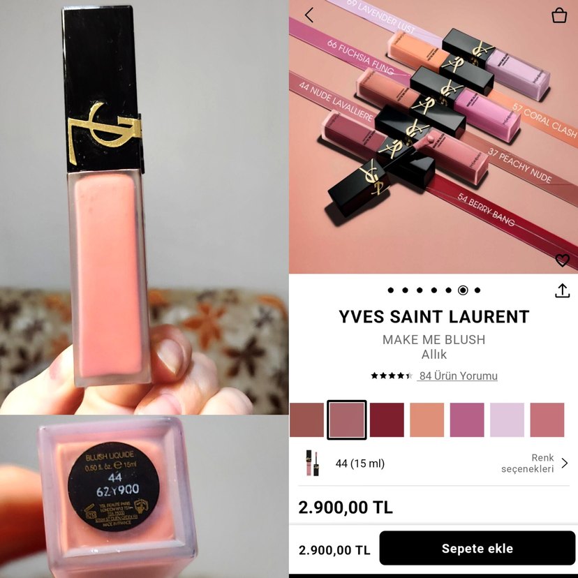 ORİJİNAL Yves Saint Laurent Make Me Blush Likit Allık 44 - Görsel 2