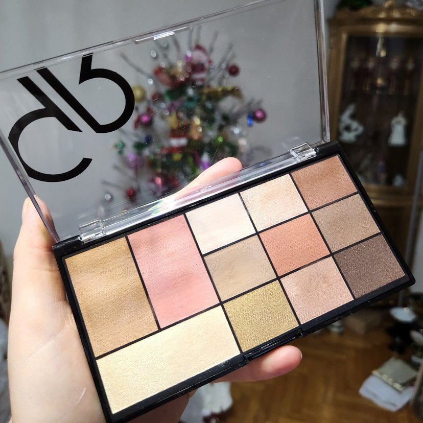 Golden Rose Nude Far Paleti 9 Renk allık bronzer far - Görsel 3