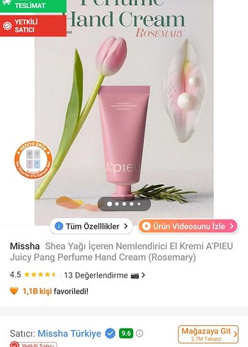 Missha A'pieu Pastel Pembe El Kremi Parfümlü yeni - Görsel 3