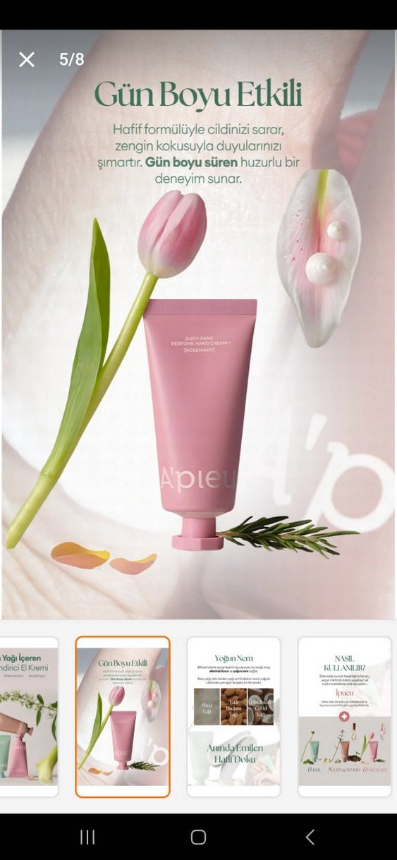 Missha A'pieu Pastel Pembe El Kremi Parfümlü yeni - Görsel 4