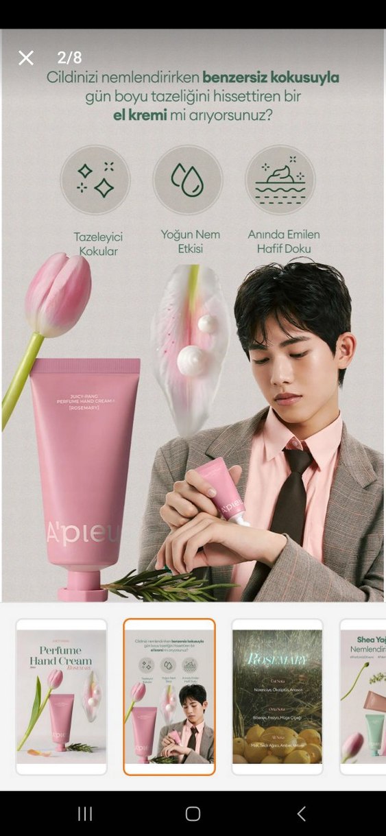 Missha A'pieu Pastel Pembe El Kremi Parfümlü yeni - Görsel 2