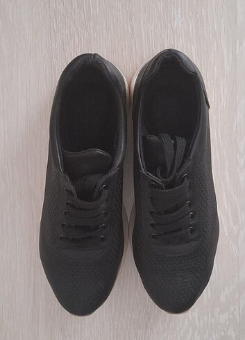 Bayan siyah spor ayakkabı - Görsel 6