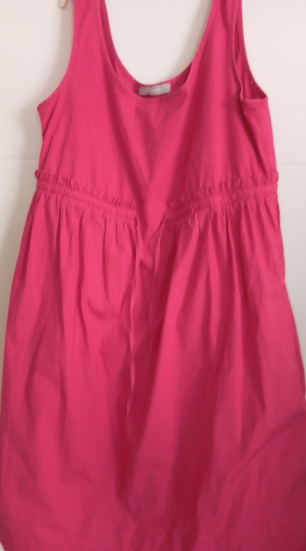 Pembe Kolsuz Midi Hamile Elbisesi - Görsel 3