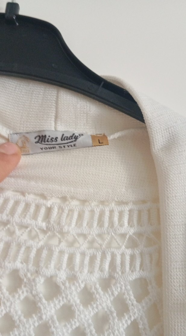 Nakışlı Beyaz Uzun Bohem Yelek - Görsel 3