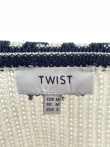 m Beden beyaz Renk Twist Hırka %70 İndirimli.
