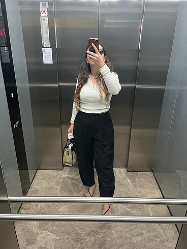 m Beden siyah Renk Yeni Sezon Zara Pensli Carrot Fit Pantolon