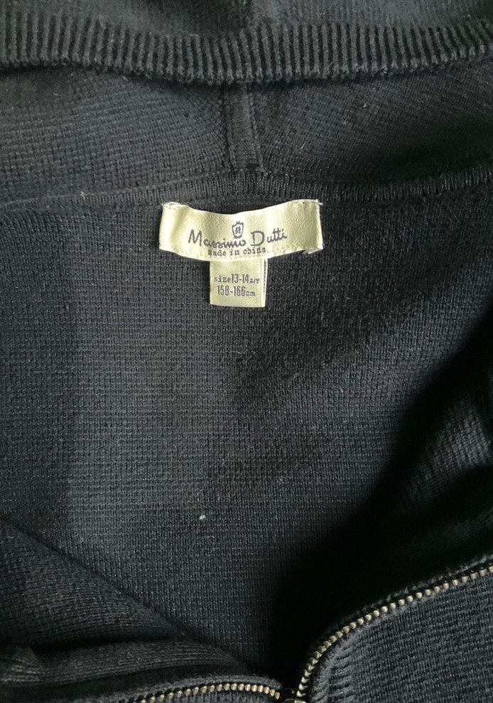 Erkek Çocuk Siyah Kapüşonlu Fermuarlı Ceket - Görsel 2