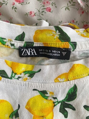 xs Beden çeşitli Renk Coquette zara limonlu babydoll top