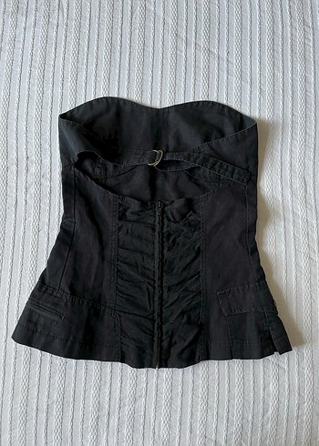 Kemerli Siyah Straplez Kadın Büstiyer - Görsel 3