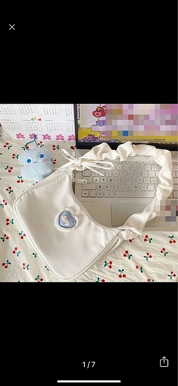 Shein tavşanlı beyaz çanta