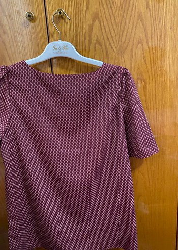 m Beden Bordo Kısa Kollu Bluz