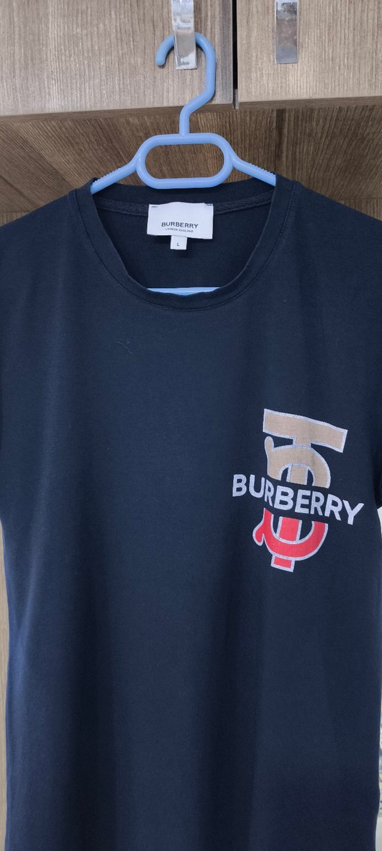 Burberry Bisiklet Yaka Baskılı Tişört - Görsel 3