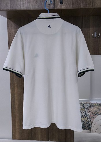 Orijinal Adidas Beyaz Polo Yaka Tişört - Görsel 4