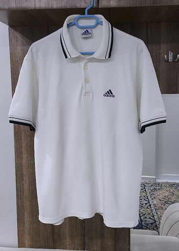 Orijinal Adidas Beyaz Polo Yaka Tişört - Görsel 2