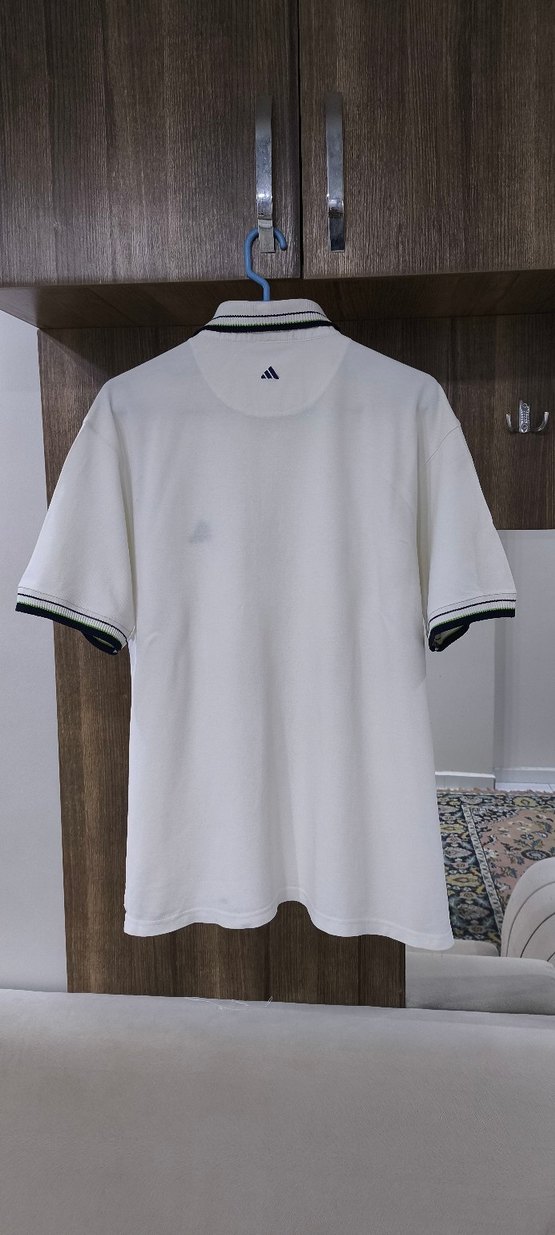 Orijinal Adidas Beyaz Polo Yaka Tişört - Görsel 4
