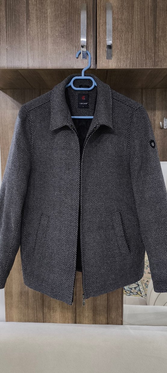 Orijinal Lucas Balıksırtı Desenli Kaban - Görsel 4