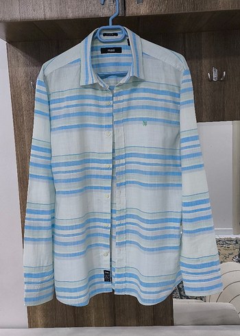 Orijinal Mavi Desenli Gömlek - Görsel 2