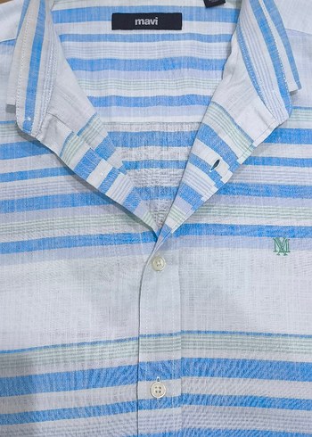 Orijinal Mavi Desenli Gömlek - Görsel 12