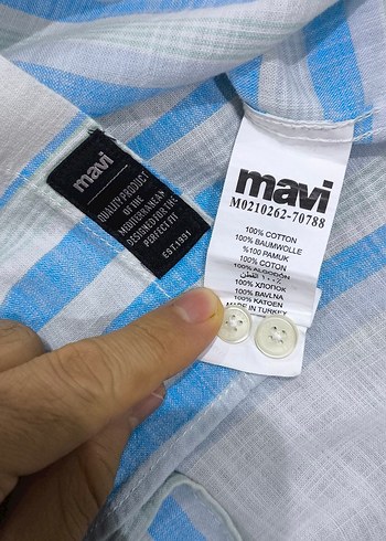Orijinal Mavi Desenli Gömlek - Görsel 13