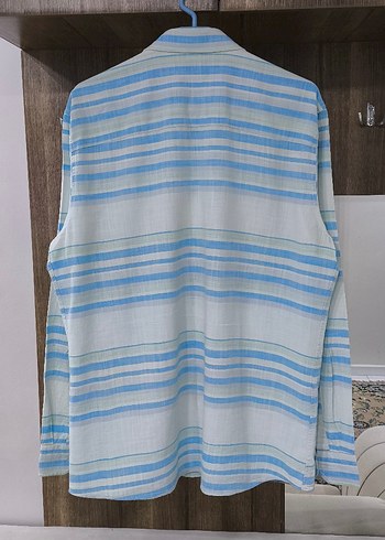 Orijinal Mavi Desenli Gömlek - Görsel 8