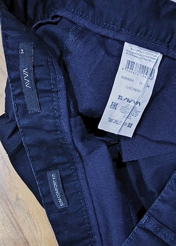 Orijinal Avva Lacivert Chino Pantolon 34 - Görsel 10