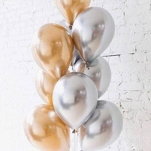  Beden Renk 30 adet krom balon
